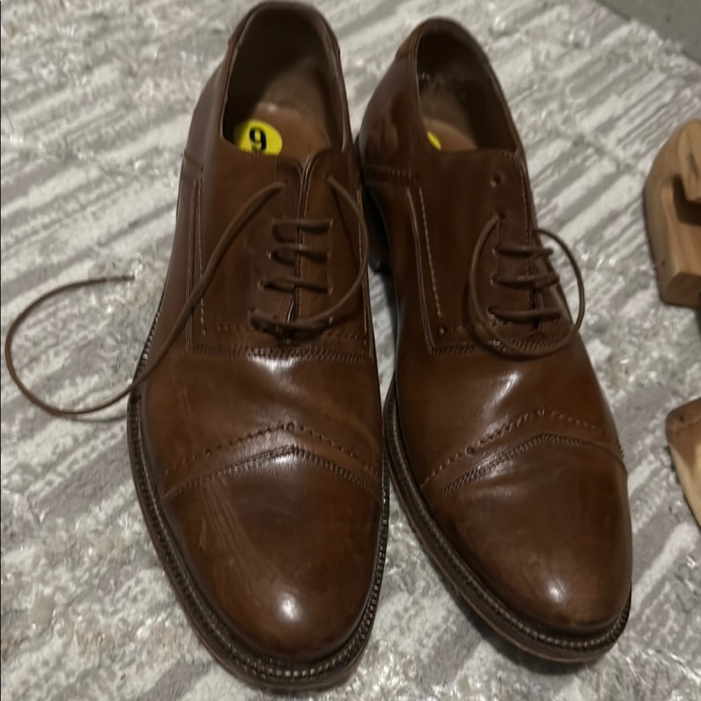 Classic Brown Leather Men's Dress Shoes